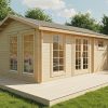Bluebell luxury garden cabin, 44mm log cabin, log cabin company UK, garden room, wooden garden cabin, garden retreat