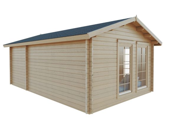 Bluebell luxury garden cabin, 44mm log cabin, log cabin company UK, garden room, wooden garden cabin, garden retreat