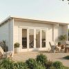 Buckthorn luxury garden cabin, 44mm log cabin, log cabin company UK, garden room, wooden garden cabin, garden retreat