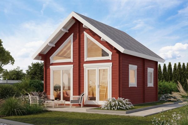 Watercress 70mm lodge, luxury garden cabin, 70mm log cabin, log cabin company UK, garden room, wooden garden cabin, garden retreat