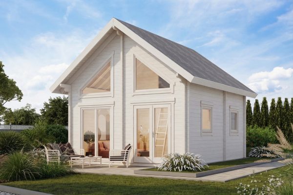 Watercress 70mm lodge, luxury garden cabin, 70mm log cabin, log cabin company UK, garden room, wooden garden cabin, garden retreat
