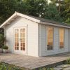 Campion, luxury garden cabin, 44mm log cabin, log cabin company UK, garden room, wooden garden cabin, garden retreat