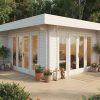 Elder, 44mm log cabin, log cabin company UK, garden room, wooden garden cabin, garden retreat