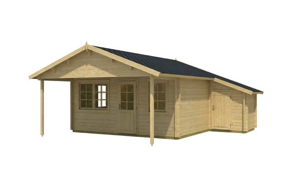 Foxglove, luxury garden cabin, 58mm log cabin, log cabin company UK, garden room, wooden garden cabin, garden retreat