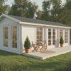 Gorse luxury garden cabin, 44mm log cabin, log cabin company UK, garden room, wooden garden cabin, garden retreat