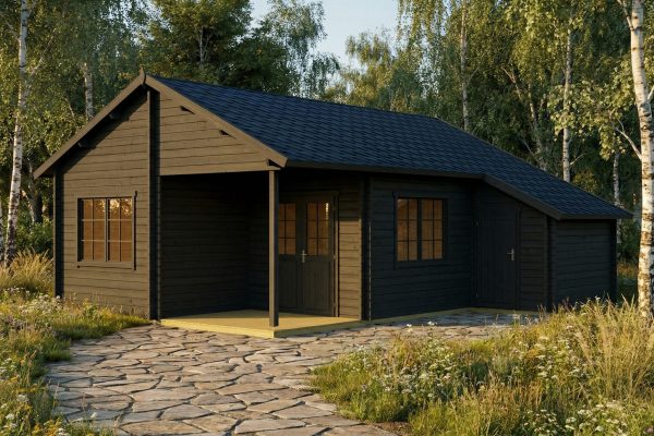 Harebell summerhouse, luxury garden cabin, 58mm log cabin, log cabin company UK, garden room, wooden garden cabin, garden retreat
