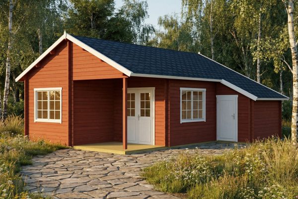 Harebell summerhouse, luxury garden cabin, 58mm log cabin, log cabin company UK, garden room, wooden garden cabin, garden retreat