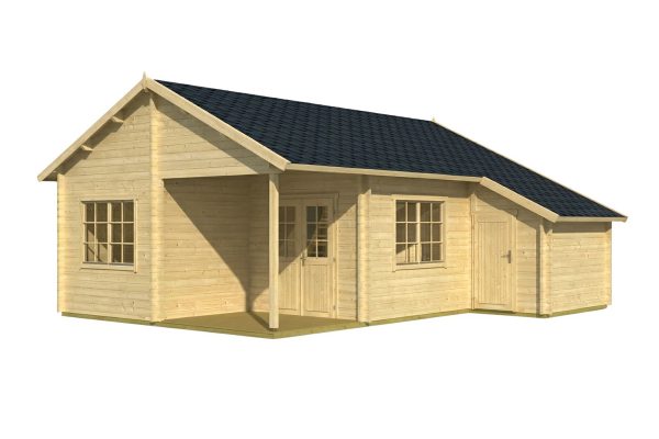 Harebell summerhouse, luxury garden cabin, 58mm log cabin, log cabin company UK, garden room, wooden garden cabin, garden retreat