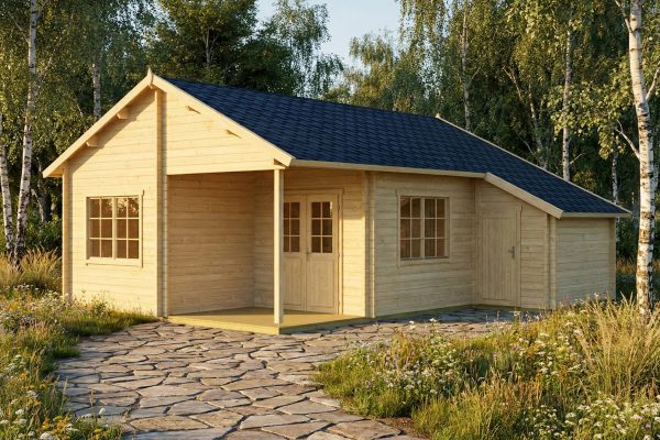 Harebell summerhouse, luxury garden cabin, 58mm log cabin, log cabin company UK, garden room, wooden garden cabin, garden retreat