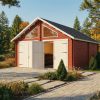 Holly garage 44mm log cabin, log cabin company UK, garden room, wooden garden cabin, garden retreat