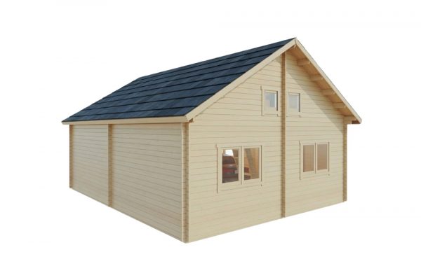 Holly garage 44mm log cabin, log cabin company UK, garden room, wooden garden cabin, garden retreat
