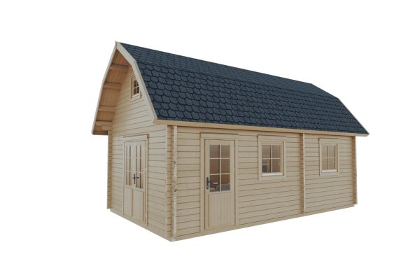 Fritillary 70mm summer house, log cabin with mezzanine floor