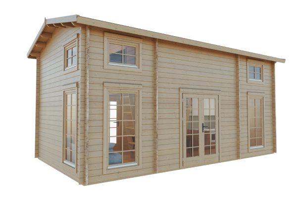 Meadowsweet lodge, luxury garden cabin, 44mm log cabin, log cabin company UK, garden room, wooden garden cabin, garden retreat