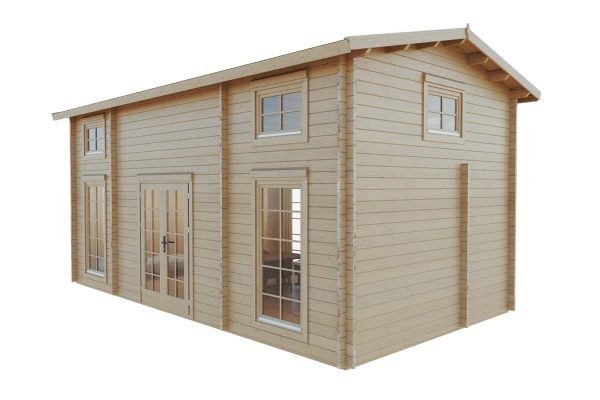 Meadowsweet lodge, luxury garden cabin, 44mm log cabin, log cabin company UK, garden room, wooden garden cabin, garden retreat
