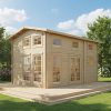 Primrose lodge, luxury garden cabin, 44mm log cabin, log cabin company UK, garden room, wooden garden cabin, garden retreat