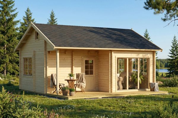 Sorrel summerhouse, luxury garden cabin, 70mm log cabin, log cabin company UK, garden room, wooden garden cabin, garden retreat