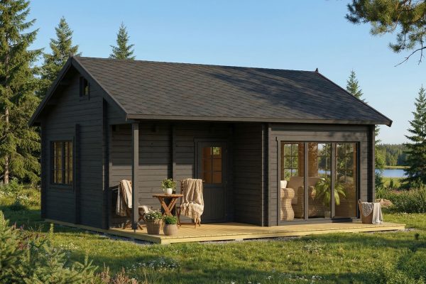Sorrel summerhouse, luxury garden cabin, 70mm log cabin, log cabin company UK, garden room, wooden garden cabin, garden retreat