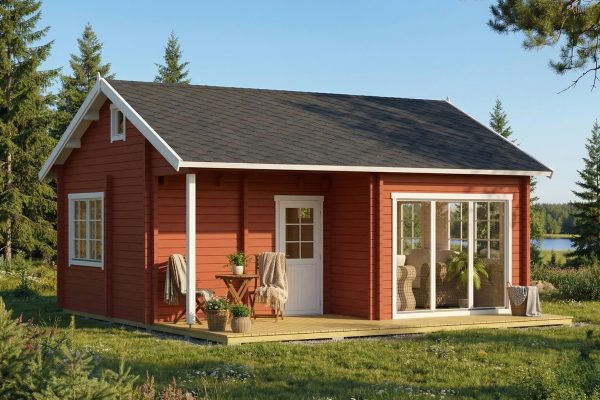 Sorrel summerhouse, luxury garden cabin, 70mm log cabin, log cabin company UK, garden room, wooden garden cabin, garden retreat