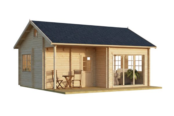 Sorrel summerhouse, luxury garden cabin, 70mm log cabin, log cabin company UK, garden room, wooden garden cabin, garden retreat