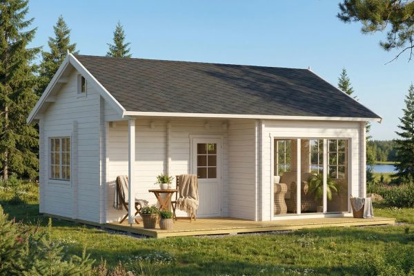 Sorrel summerhouse, luxury garden cabin, 70mm log cabin, log cabin company UK, garden room, wooden garden cabin, garden retreat