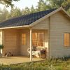 Thyme summerhouse, luxury garden cabin, 70mm log cabin, log cabin company UK, garden room, wooden garden cabin, garden retreat