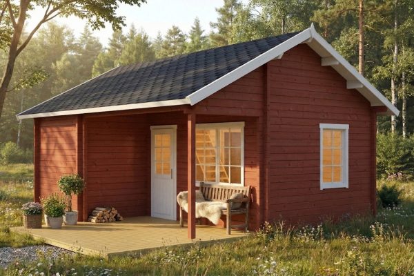 Thyme summerhouse, luxury garden cabin, 70mm log cabin, log cabin company UK, garden room, wooden garden cabin, garden retreat