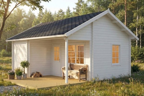 Thyme summerhouse, luxury garden cabin, 70mm log cabin, log cabin company UK, garden room, wooden garden cabin, garden retreat