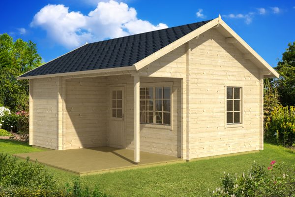 Thyme summerhouse, luxury garden cabin, 70mm log cabin, log cabin company UK, garden room, wooden garden cabin, garden retreat