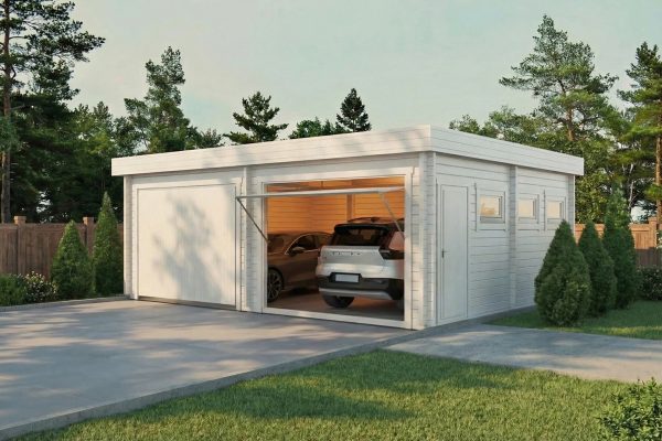 Vetch garage, luxury garden cabin, 70mm log cabin, log cabin company UK, garden room, wooden garden cabin, garden retreat