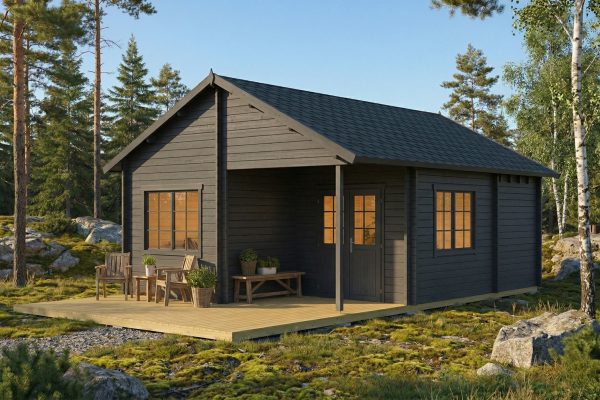 Yarrow summerhouse, luxury garden cabin, 58mm log cabin, log cabin company UK, garden room, wooden garden cabin, garden retreat