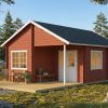 Yarrow summerhouse, luxury garden cabin, 58mm log cabin, log cabin company UK, garden room, wooden garden cabin, garden retreat