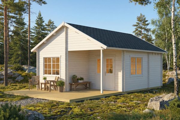 Yarrow summerhouse, luxury garden cabin, 58mm log cabin, log cabin company UK, garden room, wooden garden cabin, garden retreat