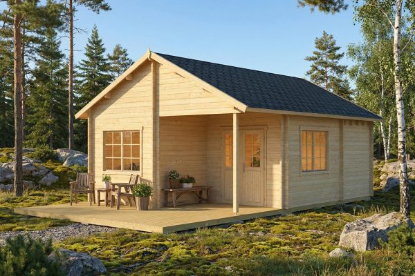Yarrow summerhouse, luxury garden cabin, 58mm log cabin, log cabin company UK, garden room, wooden garden cabin, garden retreat