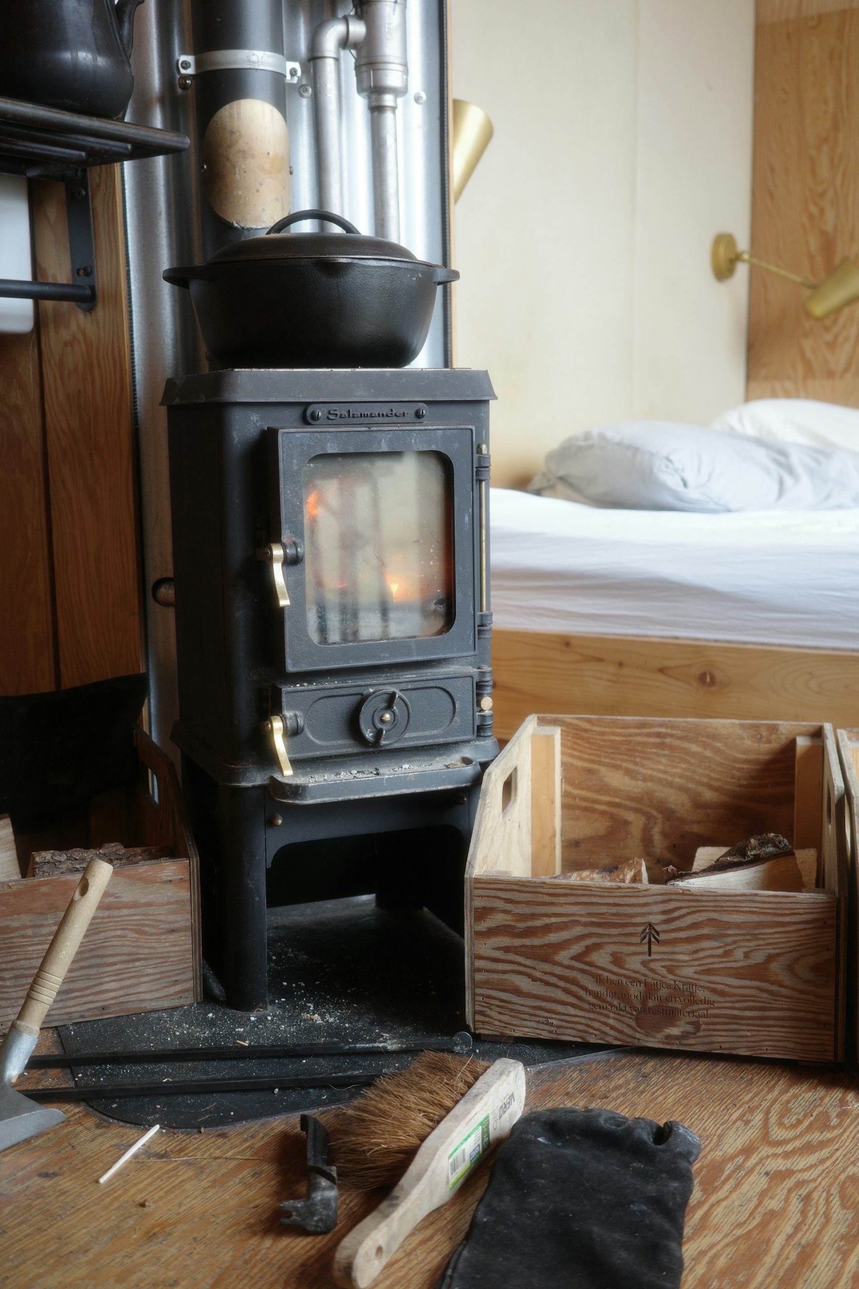 log cabin fireplace